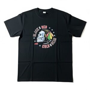 Ganmia Chicago Blackhawks Black and Red Until I’m Cold and Dead Graphic Tee